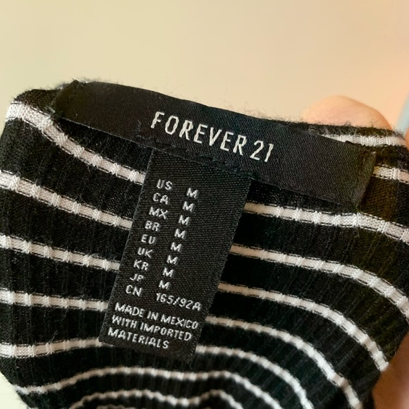 Striped Cold Shoulder Long Sleeve Top - Picture 3 of 3